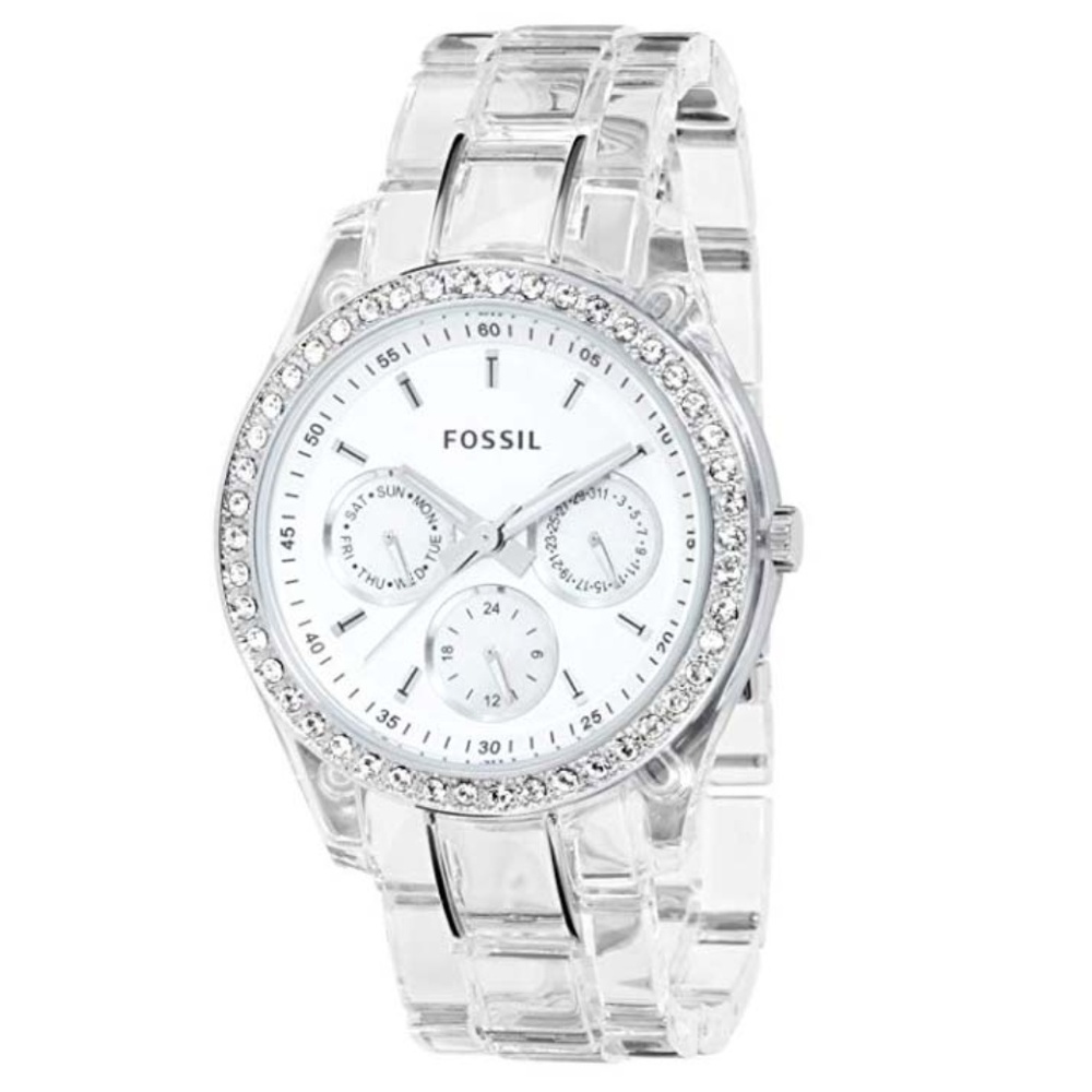 Fossil | Resin Bracelet White Glitz Watch